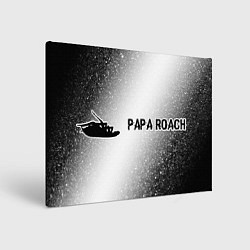 Холст прямоугольный Papa Roach glitch на светлом фоне: надпись и симво, цвет: 3D-принт