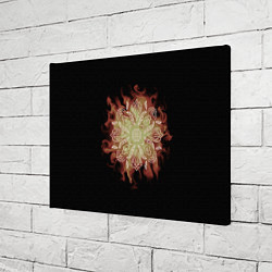 Холст прямоугольный Цветок в огне, цвет: 3D-принт — фото 2