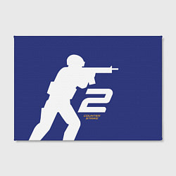 Холст прямоугольный Counter Strike 2 силуэт, цвет: 3D-принт — фото 2