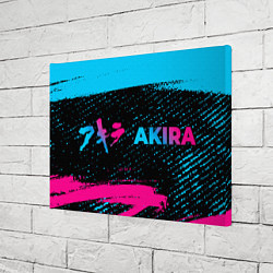 Холст прямоугольный Akira - neon gradient: надпись и символ, цвет: 3D-принт — фото 2