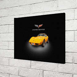 Холст прямоугольный Американский спорткар Chevrolet Corvette Stingray, цвет: 3D-принт — фото 2