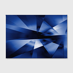 Холст прямоугольный Синие лучи и отражения в абстракции, цвет: 3D-принт — фото 2