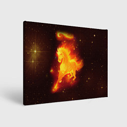 Холст прямоугольный Огненный конь мчится, цвет: 3D-принт