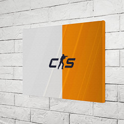 Холст прямоугольный Counter Strike 2 White Orange Stripes, цвет: 3D-принт — фото 2