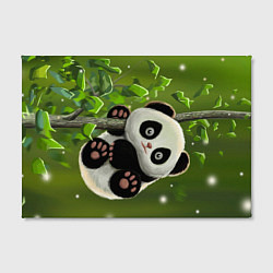 Холст прямоугольный Панда на дереве отдыхает, цвет: 3D-принт — фото 2