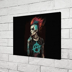 Холст прямоугольный Анархия девушка панк, цвет: 3D-принт — фото 2