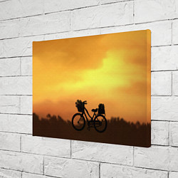 Холст прямоугольный Велосипед на закате, цвет: 3D-принт — фото 2