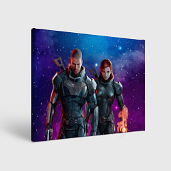 Холст прямоугольный Mass Effect N7 space, цвет: 3D-принт