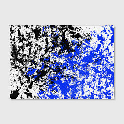 Холст прямоугольный Сине чёрный узор, цвет: 3D-принт — фото 2