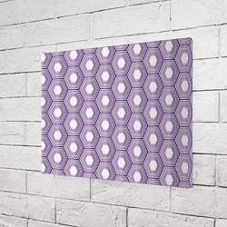 Холст прямоугольный Шестиугольники фиолетовые, цвет: 3D-принт — фото 2