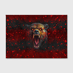 Холст прямоугольный Злой медведь, цвет: 3D-принт — фото 2