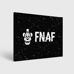 Холст прямоугольный FNAF glitch на темном фоне: надпись и символ, цвет: 3D-принт