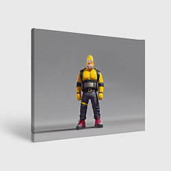 Холст прямоугольный Homer Simpson - ninja - neural network, цвет: 3D-принт