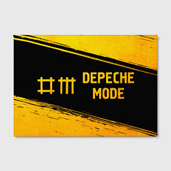 Холст прямоугольный Depeche Mode - gold gradient: надпись и символ, цвет: 3D-принт — фото 2