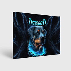 Холст прямоугольный Rottweiler and lightnings, цвет: 3D-принт