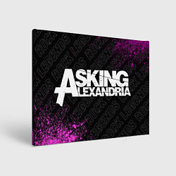 Холст прямоугольный Asking Alexandria rock legends: надпись и символ, цвет: 3D-принт