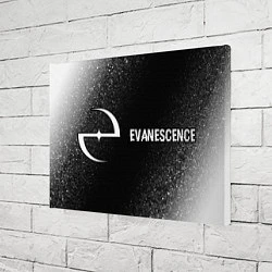 Холст прямоугольный Evanescence glitch на темном фоне: надпись и симво, цвет: 3D-принт — фото 2