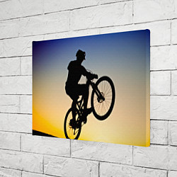 Холст прямоугольный Прыжок велосипедиста, цвет: 3D-принт — фото 2