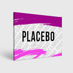 Холст прямоугольный Placebo rock legends: надпись и символ, цвет: 3D-принт