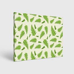 Холст прямоугольный Лесной зеленый папоротник, цвет: 3D-принт