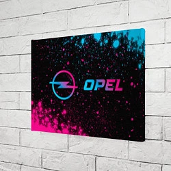 Холст прямоугольный Opel - neon gradient: надпись и символ, цвет: 3D-принт — фото 2