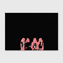 Холст прямоугольный Black pink на черном, цвет: 3D-принт — фото 2