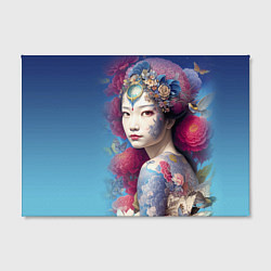 Холст прямоугольный Japanese girl - irezumi - tattoo - art, цвет: 3D-принт — фото 2
