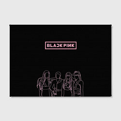 Холст прямоугольный Blackpink - art contour, цвет: 3D-принт — фото 2