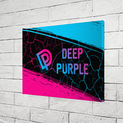 Холст прямоугольный Deep Purple - neon gradient: надпись и символ, цвет: 3D-принт — фото 2