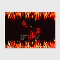 Холст прямоугольный Fire Roblox, цвет: 3D-принт — фото 2