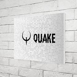 Холст прямоугольный Quake glitch на светлом фоне: надпись и символ, цвет: 3D-принт — фото 2
