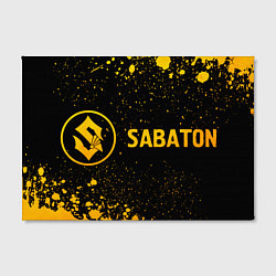 Холст прямоугольный Sabaton - gold gradient: надпись и символ, цвет: 3D-принт — фото 2
