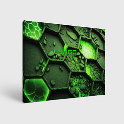 Холст прямоугольный CSGO green abstract, цвет: 3D-принт