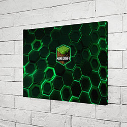 Холст прямоугольный Minecraft Logo Плиты, цвет: 3D-принт — фото 2