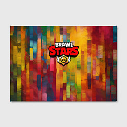 Холст прямоугольный Brawl Stars Logo Color, цвет: 3D-принт — фото 2