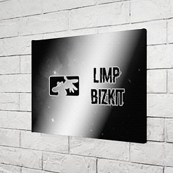 Холст прямоугольный Limp Bizkit glitch на светлом фоне: надпись и симв, цвет: 3D-принт — фото 2