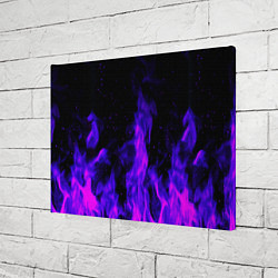 Холст прямоугольный Неоновый огонь на черном фоне, цвет: 3D-принт — фото 2