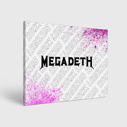 Холст прямоугольный Megadeth rock legends: надпись и символ, цвет: 3D-принт