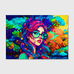 Холст прямоугольный Девушка в тропическом лесу, цвет: 3D-принт — фото 2