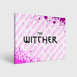 Холст прямоугольный The Witcher pro gaming: надпись и символ, цвет: 3D-принт