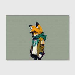 Холст прямоугольный Молодая лисичка - городской стиль, цвет: 3D-принт — фото 2