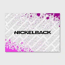 Холст прямоугольный Nickelback rock legends: надпись и символ, цвет: 3D-принт — фото 2