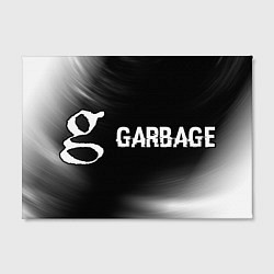 Холст прямоугольный Garbage glitch на темном фоне: надпись и символ, цвет: 3D-принт — фото 2
