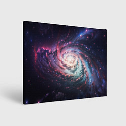 Холст прямоугольный Спиральная галактика в космосе, цвет: 3D-принт