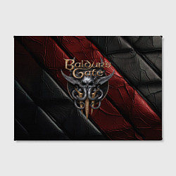 Холст прямоугольный Baldurs Gate 3 logo dark, цвет: 3D-принт — фото 2