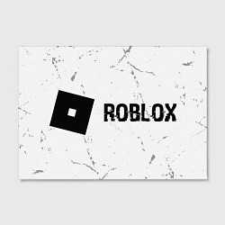 Холст прямоугольный Roblox glitch на светлом фоне: надпись и символ, цвет: 3D-принт — фото 2