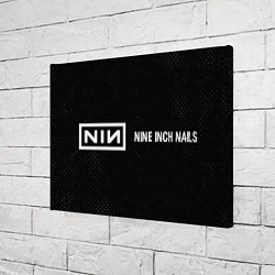 Холст прямоугольный Nine Inch Nails glitch на темном фоне: надпись и с, цвет: 3D-принт — фото 2