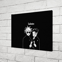 Холст прямоугольный Сатору Годжо и Гетто Сугуру - Магическая битва, цвет: 3D-принт — фото 2