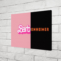 Холст прямоугольный Barbieheimer Оппенгеймер и Барби, цвет: 3D-принт — фото 2