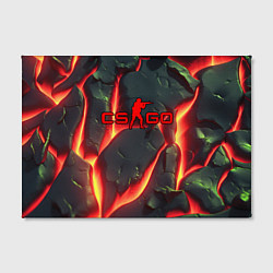 Холст прямоугольный CSGO красные плиты с лавой, цвет: 3D-принт — фото 2
